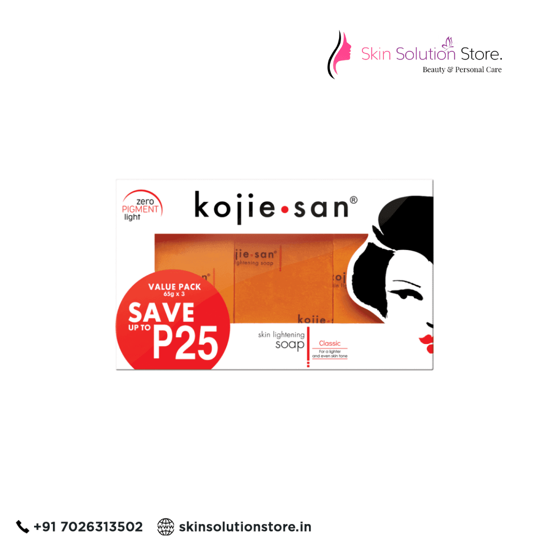 Kojie San Orange Kojic Skin Whitening Soap (3 x 65g)