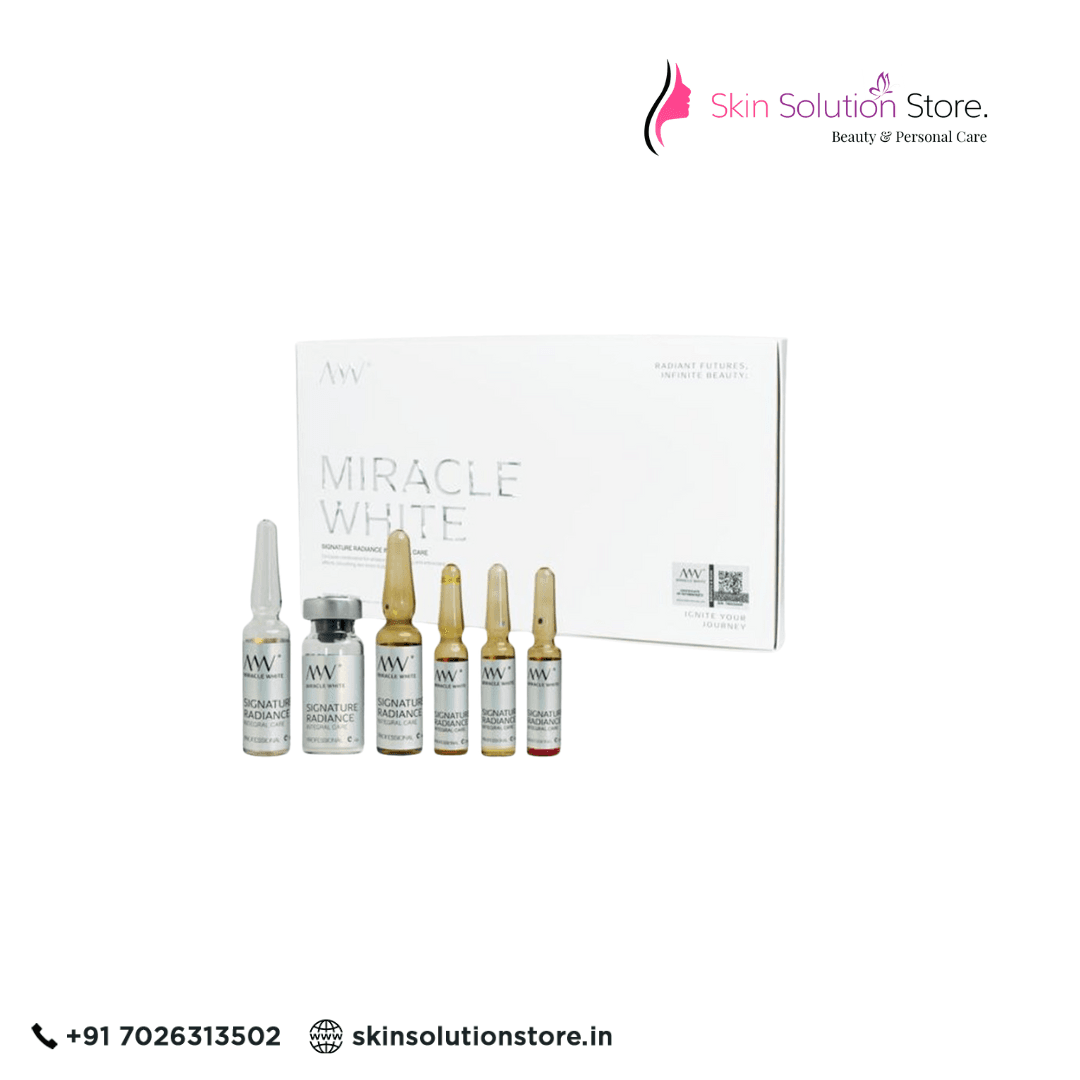 Miracle White 80,000mg Glutathione With SLC24A5 Skin Whitening Skin Whitening Glutathione Injection - 6 Session - Switzerland