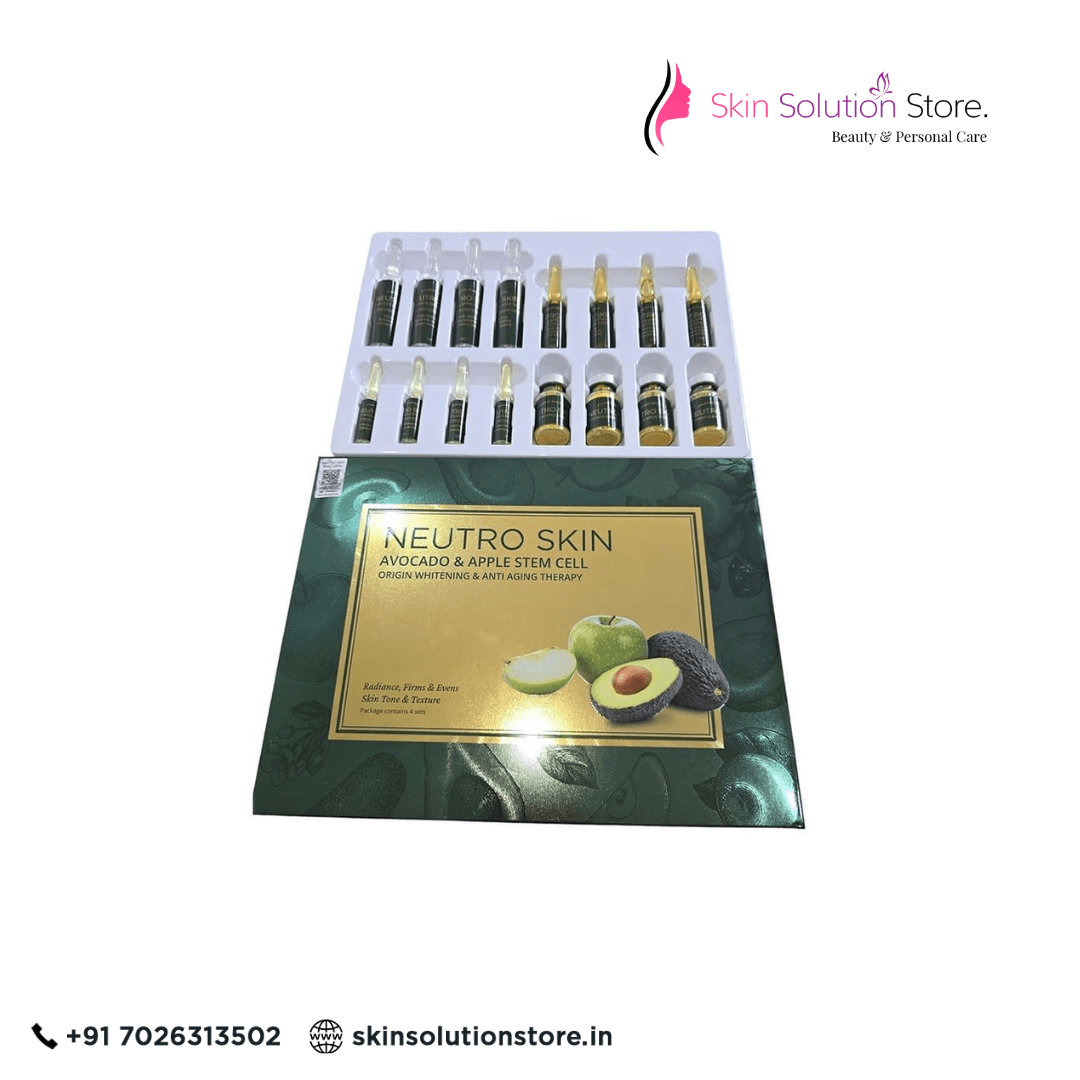 Neutro Skin Avocado & Apple Stem Cell 3500mg Glutathione Skin Whitening Skin Whitening Glutathione Injection - 4 Session - France