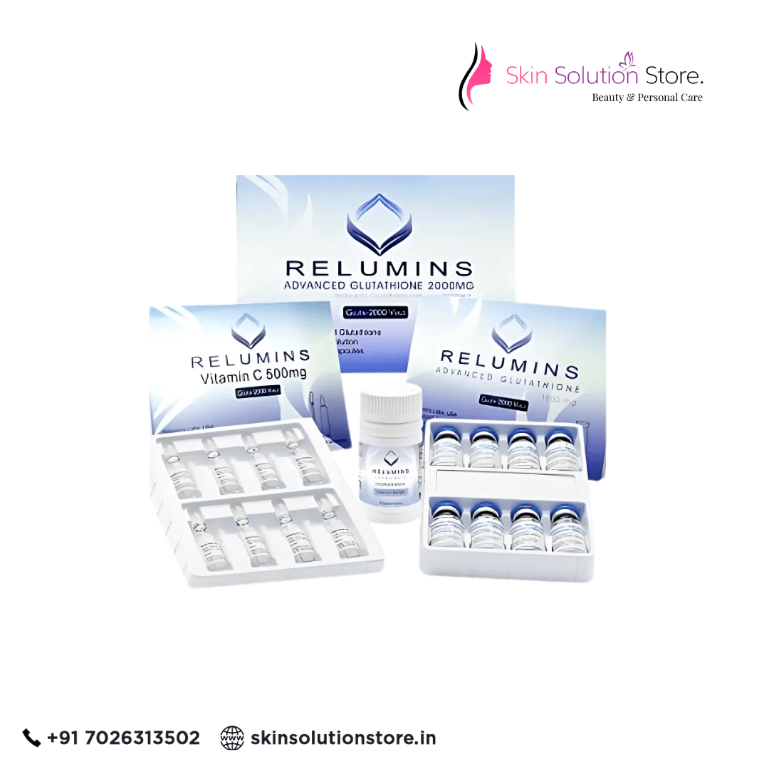 Relumins Advance 2000mg Glutathione Skin Whitening Skin Whitening Glutathione Injection - 8 Session - USA