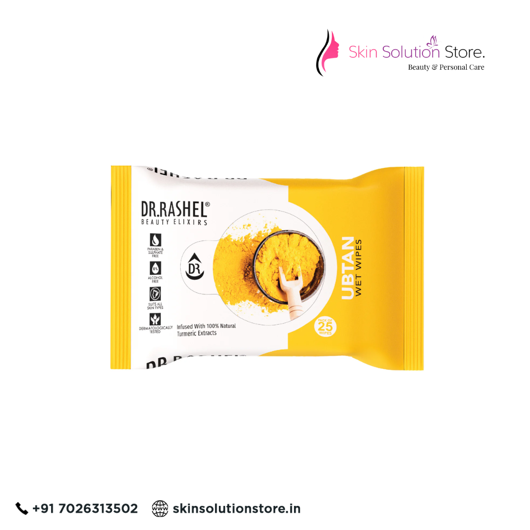 Dr. Rashel Ubtan Face Wet Wipes – Pack of 2 | Cleansing & Brightening Care
