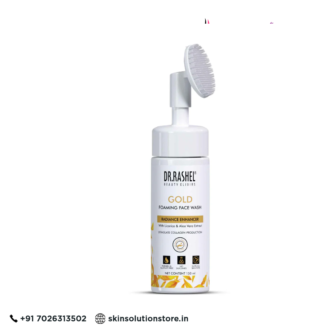 Dr. Rashel Gold Foaming Face Wash – 150ml | Brightening, Firming & Glow
