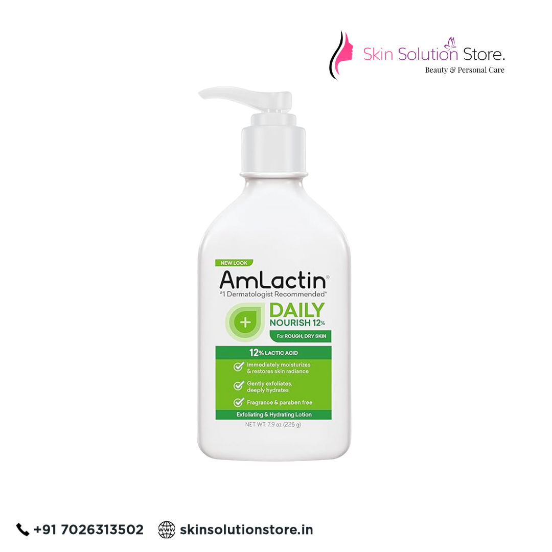 AmLactin Daily Nourish Lotion 225g | 12% Lactic Acid for Rough, Dry Skin