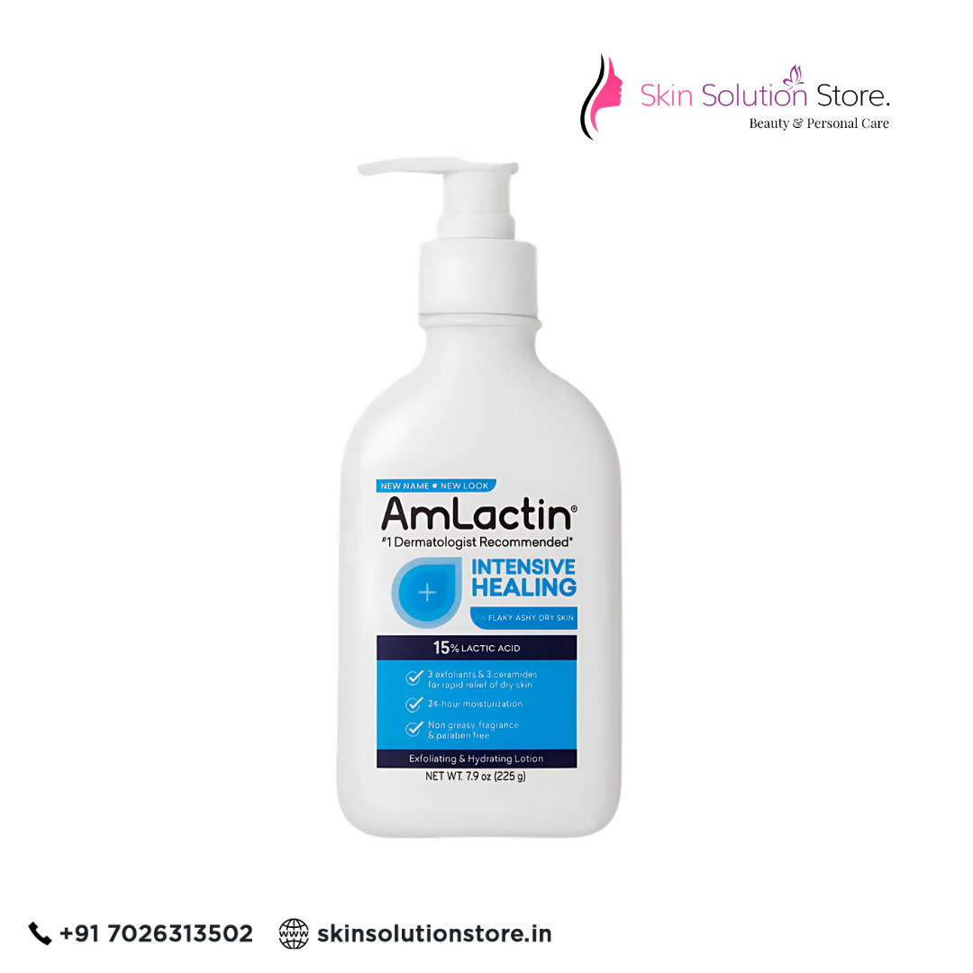 AmLactin Intensive Healing Lotion 225g | 15% Lactic Acid for Very Dry, Flaky Skin