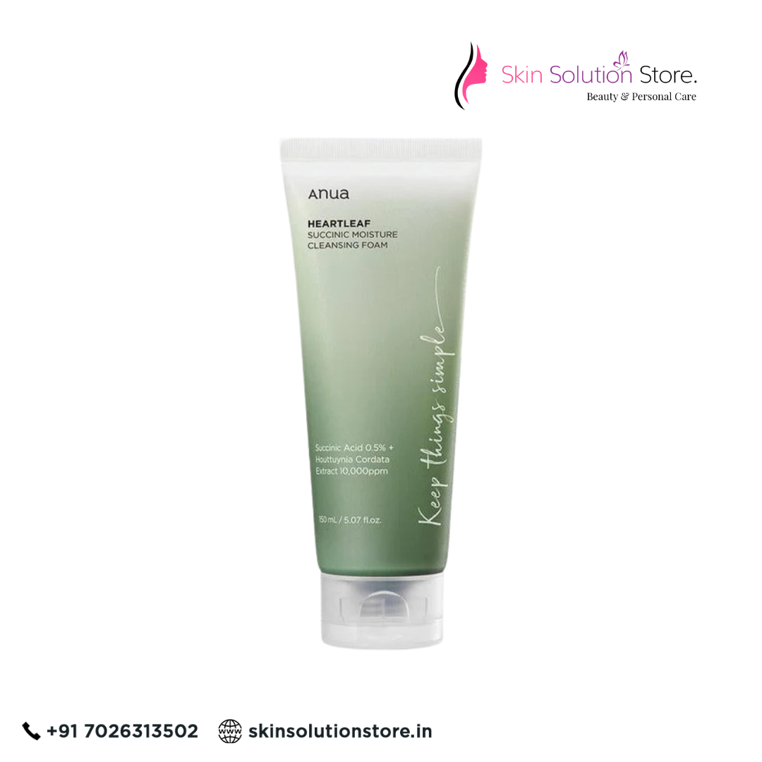 Anua Heartleaf Succinic Moisture Cleansing Foam 150ml | Gentle Pore Care & Hydration
