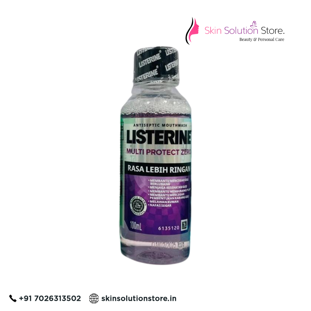 Listerine Multi Protect Zero Mouthwash | 100ml | Alcohol-Free, Gentle Protection & Fresh Breath