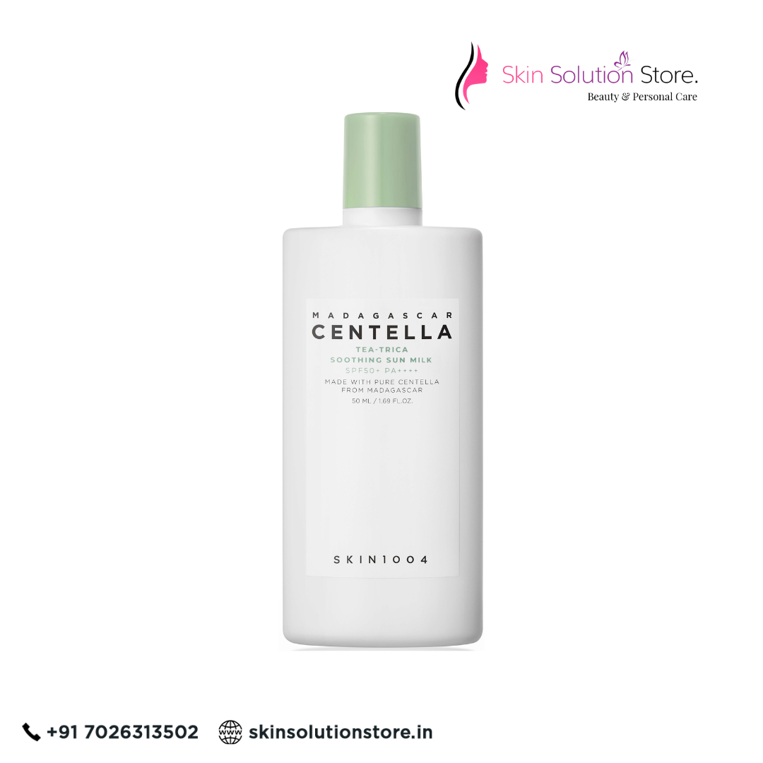 Skin1004 Madagascar Centella Tea-Trica Soothing Sun Milk SPF50+ PA++++ | Lightweight Daily Sun Protection 50ml