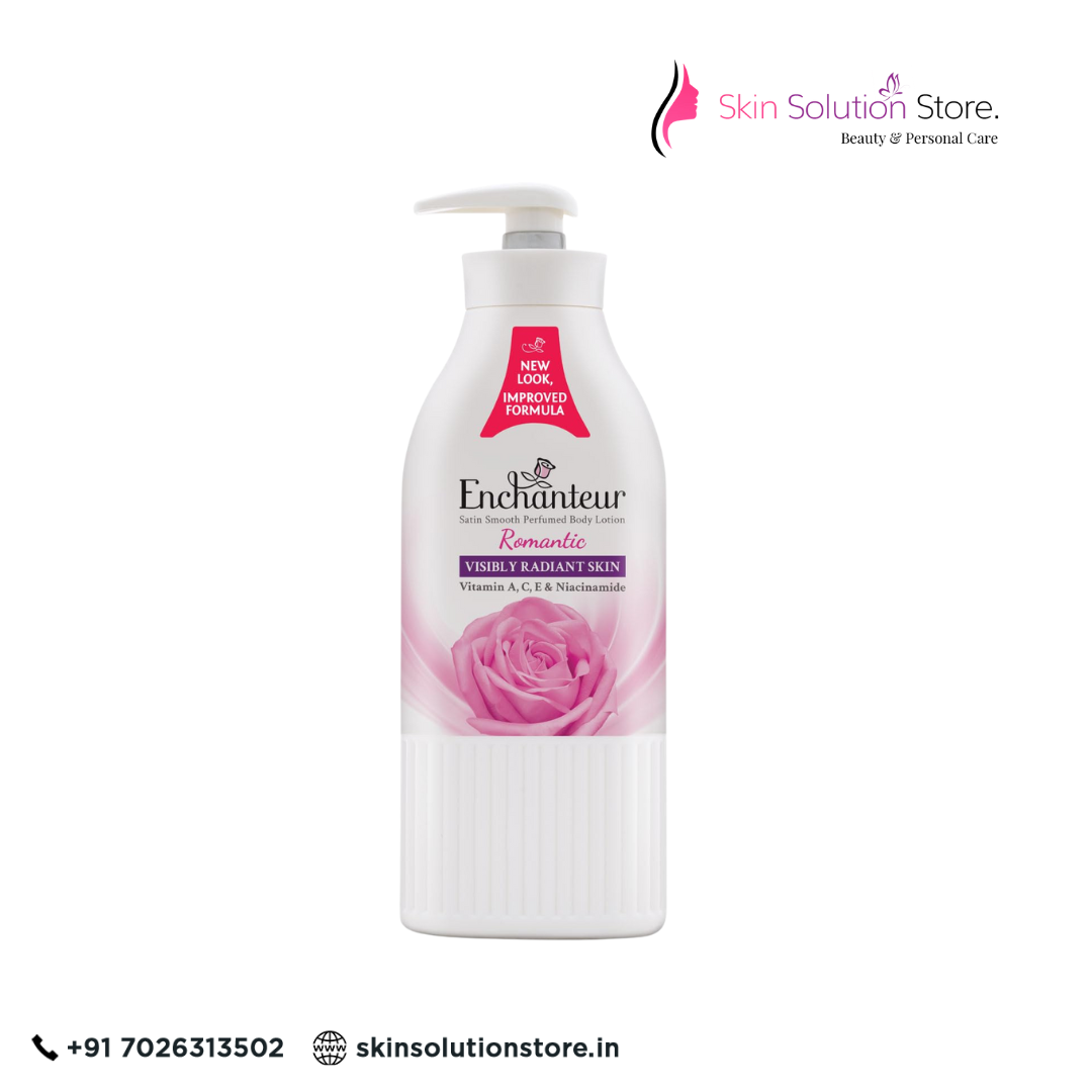 Enchanteur Romantic Body Lotion – Satin Smooth Radiance | Vitamin A, C, E & Niacinamide