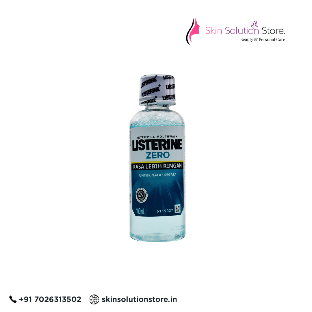 Listerine Zero Antiseptic Mouthwash | Alcohol-Free Fresh Breath Formula | 100ml