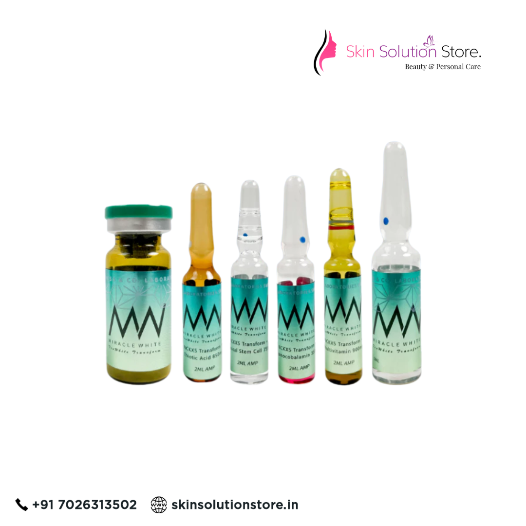 Miracle White Green Truwhite Transform 25000mg Glutathione Injection | 1 Session Whitening Care