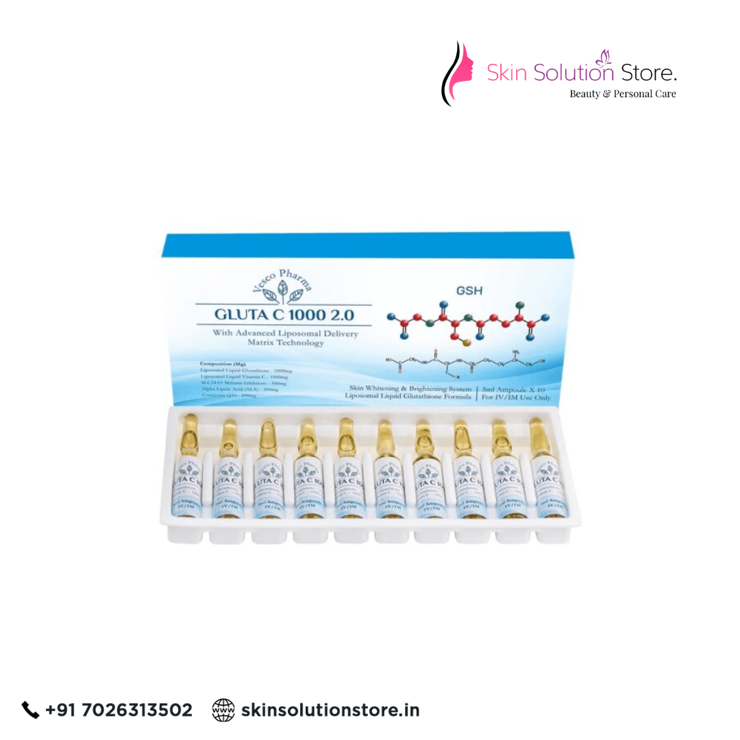 Vesco Pharma Gluta C 1000 2.0 Glutathione Skin Whitening Skin Whitening Glutathione Injection