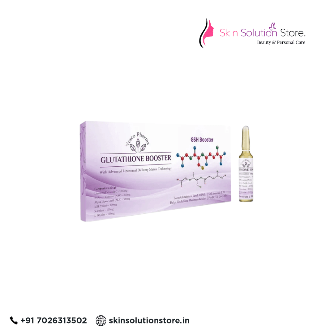 Vesco Pharma Glutathione Booster Skin Whitening Skin Whitening Glutathione Injection - 10 Ampoules - Thailand