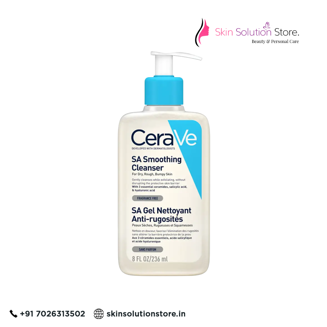 CeraVe SA Smoothing Cleanser 236ml | Exfoliating Face & Body Wash for Rough Skin