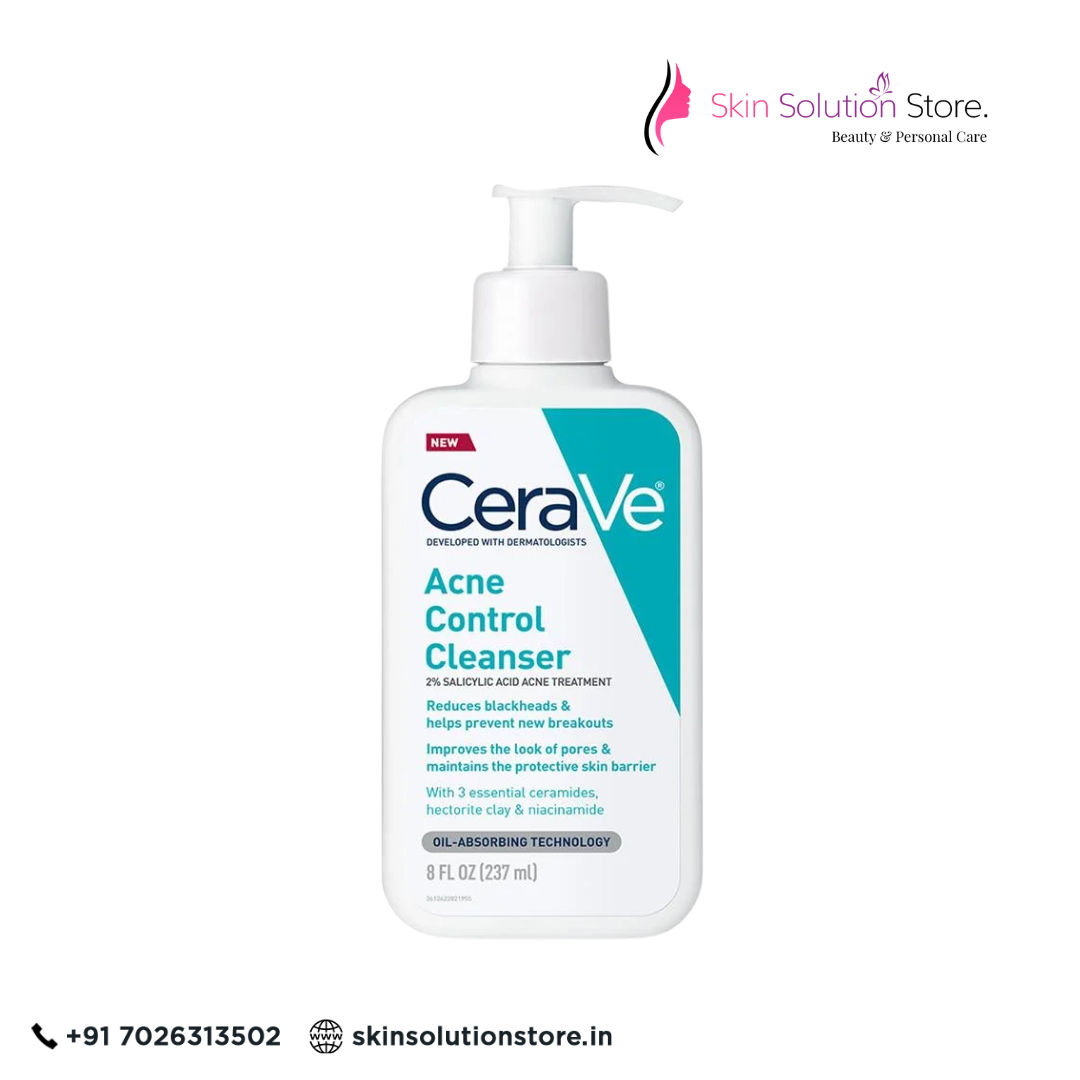 CeraVe Acne Control Cleanser 237ml | 2% Salicylic Acid Treatment for Clearer Skin