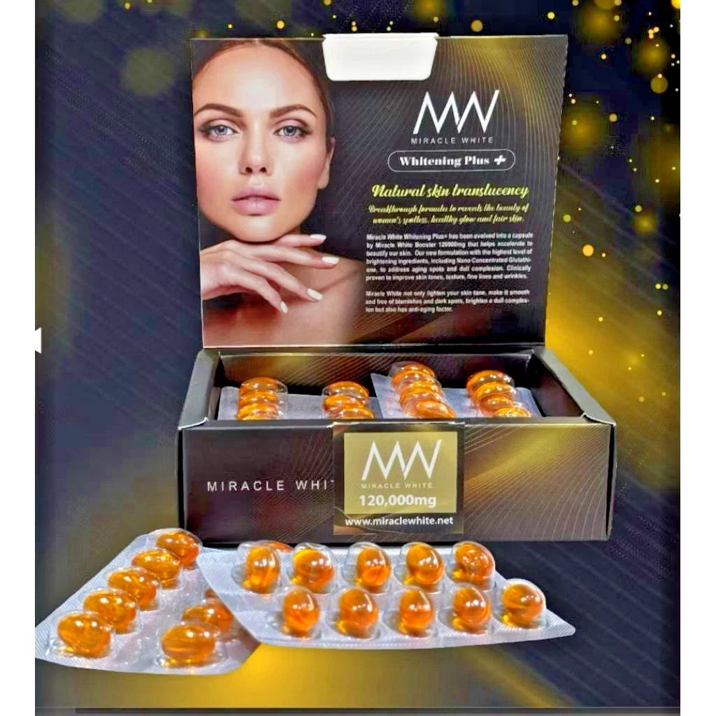 miracle white glutathione ingredients WHITE, MIRACLE Pure Glow Gluta-Collagen 30 Capsules Miracle White Glutathione Injection 80000mg