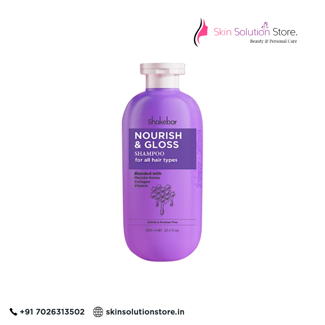 Shakebar Nourish & Gloss Shampoo 300ml | Shine Boosting & Gentle Hydration